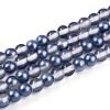 Baking Paint Transparent Glass Beads Strands DGLA-N011-4mm-08-1