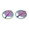Ion Plating(IP) 201 Stainless Steel Filigree Pendants STAS-S118-069-2