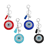 4Pcs 4 Colors Evil Eye Full Rhinestones Keychains KEYC-DC0001-24-8