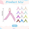12Pcs Polyester Ribbon Bookmarks AJEW-CA00024-2