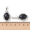 Synthetic Blue Goldstone Oval Pendants G-NH0025-15P-04-3