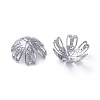Non-Tarnish 6-Petal 304 Stainless Steel Fancy Bead Caps STAS-E466-27P-2