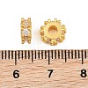 Brass Pave Clear Cubic Zirconia Beads CU-CBA6A75-19B-G-3