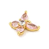Rack Plating Brass Micro Pave Cubic Zirconia Charms KK-P277-22G-3