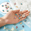 48Pcs 4 Colors Alloy Crystal Rhinestone Connector Charms FIND-SW0001-26-6