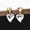 Brass Dangle Stud Earrings EJEW-F359-08G-4