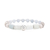 4Pcs 4 Style Natural & Synthetic Mixed Gemstone & 304 Stainless Steel Beaded Stretch Bracelets Set for Women BJEW-JB09116-2
