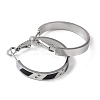304 Stainless Steel Rhinestone Hoop Earrings for Women EJEW-L283-051P-01-2