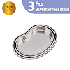 3Pcs 3 Styles 304 Stainless Steel Surgical Tray AJEW-BC0004-15-3