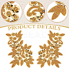 Flower Paillette Glass Seed Beaded Embroidery Cloth Sew on Appliques PATC-WH0008-127-5