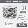 201 Stainless Steel Ball Chains Bracelet Necklace Making Kit DIY-SP0001-09B-2