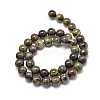 Natural Dragon Blood Jasper Round Beads Strands G-P075-04-4mm-2