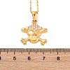 304 Stainless Steel Crystal Rhinestone Skull Pendant Necklaces LS-NJEW-Z057-03B-G-5