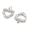 Rack Plating Brass & Cubic Zirconia Pendants KK-S371-05P-2