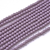 Frosted Opaque Glass Bead Strands FGLA-G002-A05-1
