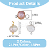 48Pcs 2 Colors Natural Cultured Freshwater Pearl Charms FIND-FI0001-17B-2