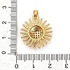 Brass Micro Pave Clear Cubic Zirconia Pendants KK-S503-02G-3