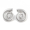 Left and Right Non-Tarnish Vortex 304 Stainless Steel Stud Earrings for Women EJEW-L283-098P-2