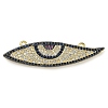 Rack Plating Brass Micro Pave Cubic Zirconia Connector Pendants KK-Z063-34G-1