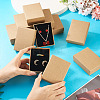12Pcs Kraft Cotton Filled Cardboard Paper Jewelry Set Boxes CBOX-TA0001-16-6