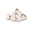 Non-Tarnish 201 Stainless Steel Pendants STAS-U016-08P-06-1