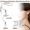 200Pcs 316 Surgical Stainless Steel Earring Hooks STAS-BBC0006-22-2