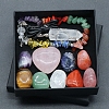 Tumbled and Heart Stone & Bracelet & Necklace Mixed Natural Gemstone Healing Stones Set X1-PW-WG44401-01-1
