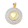 Brass Micro Pave Cubic Zirconia Pendants KK-H539-17B-02-1