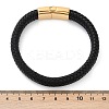 Braided Microfiber Leather Cord Bracelets for Women Men BJEW-D304-05G-02-3