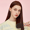 6Pcs 5 Style Horse Eye Brass Dangle Hoop Earrings Set EJEW-FI0001-77-7
