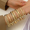 10Pcs Alloy Bangle Set for Women WG160B4-06-1