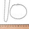 304 Stainless Steel Chain Necklaces & Bracelets Sets SJEW-D091-11P-5