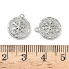 Christmas Brass Micro Pave Clear Cubic Zirconia Pendants KK-A280-03D-P-3
