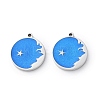 304 Stainless Steel Enamel Charms STAS-M102-22P-05-1