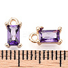 Brass Cubic Zirconia Charms LS-X1-KK-S350-367J-3