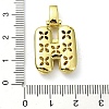 Brass Micro Pave Clear Cubic Zirconia Pendants KK-M279-01G-H-3
