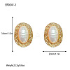 Alloy & Plastic Pearl Stud Earrings WGEF248-01-1