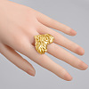 304 Stainless Steel Heart-shaped Cuff Ring for Women KQ1488-2-2
