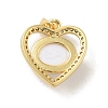 Brass Micro Pave Cubic Zirconia Pendants KK-B059-43G-4