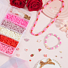 Valentine's Day Theme DIY Polymer Clay Beads & Alloy Enamel Charm Stretch Bracelets Making Kits DIY-SP0003-43-3