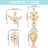 16Pcs 4 Styles Brass Cubic Zirconia Stud Earring Findings KK-DR0001-23-2