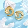 Rack Plating Brass Dangle Stud Earrings for Women EJEW-C125-23B-G-2