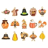 30Pcs 15 Styles Thanksgiving Day Alloy Enamel Pendants ENAM-FS0001-98-3