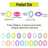 200Pcs 2 Styles Opaque Acrylic Linking Rings OACR-YW0002-05-2