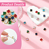 14Pcs 7 Colors Brass Micro Pave Cubic Zirconia Pendants KK-SC0006-65-3