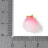 Peach Opaque Resin 3D Fruit Pendants LS-RESI-V002-03B-3