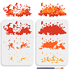 1 Set PET Hollow Out Drawing Painting Stencils DIY-MA0003-34B-1