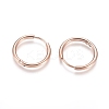Ion Plating(IP) 304 Stainless Steel Huggie Hoop Earrings EJEW-F111-18mm-RG-2