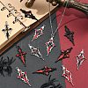 16Pcs 8 Colors Alloy Rhinestone Cross Pendants ENAM-YW0008-03-4