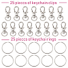 25Pcs Alloy Swivel Lobster Claw Clasps PALLOY-CJ0003-02-3